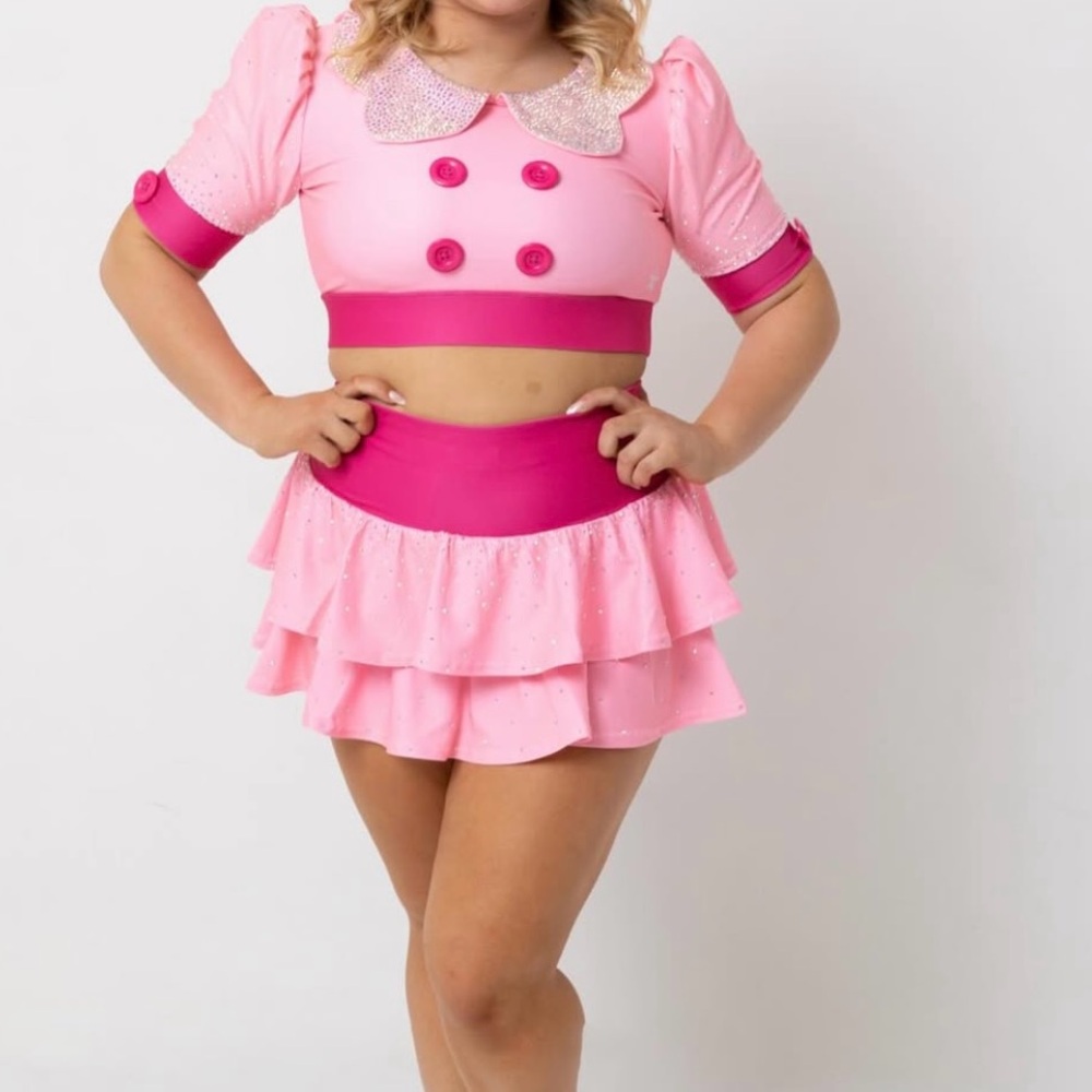 Rebel Athletic Babydoll Top in Pretty Pink size adult L - Picture 11 of 14